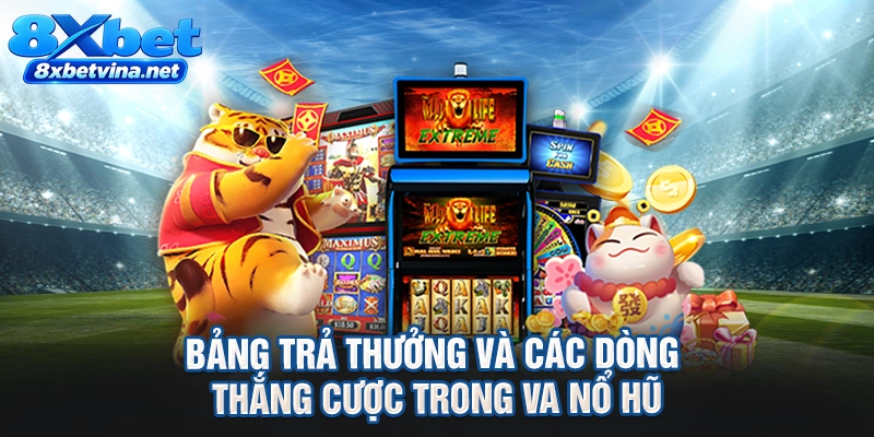 Bảng trả thưởng và các dòng thắng cược trong VA nổ hũ